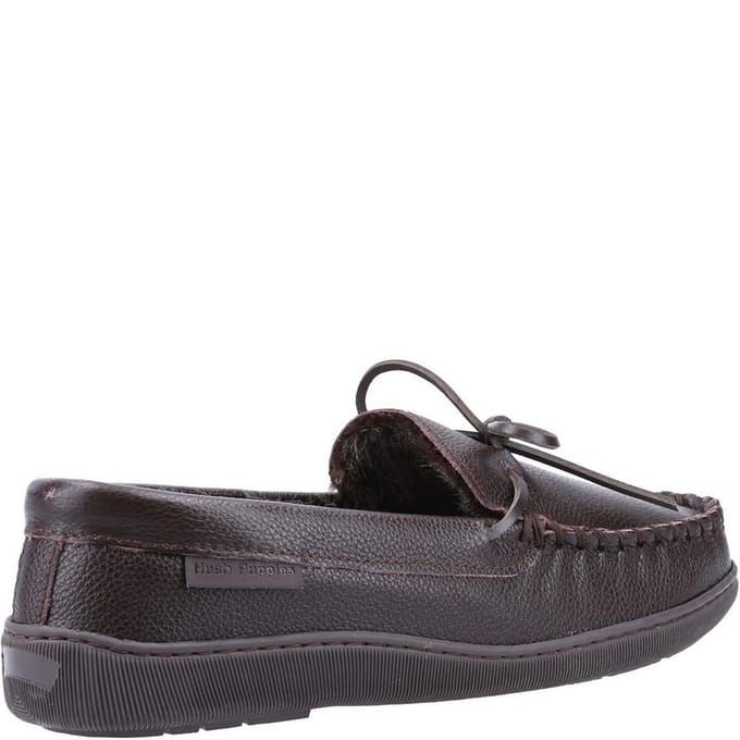 Hush Puppies Heren Ace Leren Slippers (Bruin)