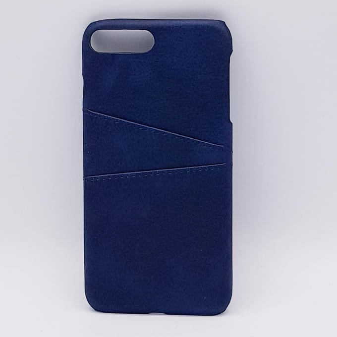 Geschikt voor IPhone 7/8 Plus – kunstlederen back cover / wallet – blauw
