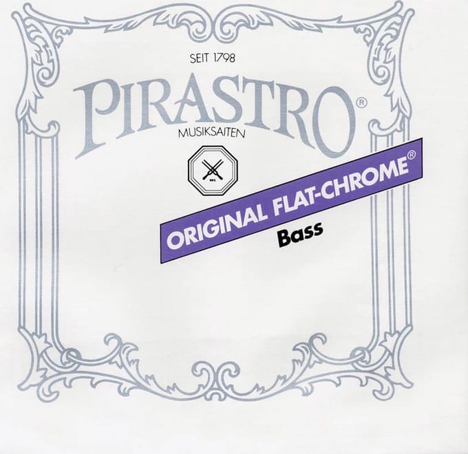 Pirastro P347220 double bass string D-2 medium, rope core, chrome steel, orchestra