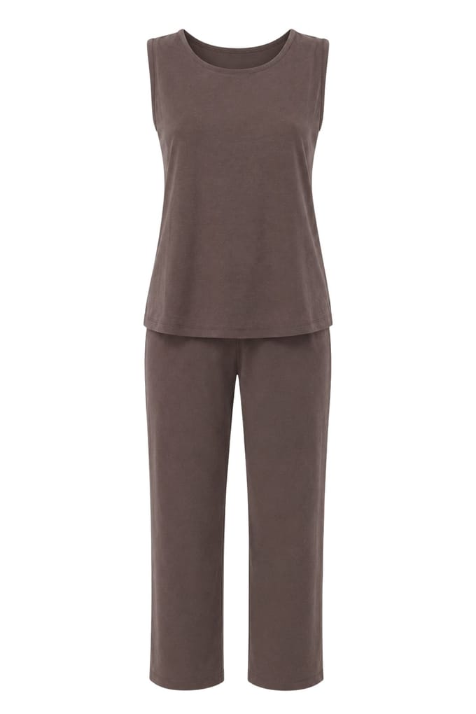 Mouwloos Vest en Wijde Pantalon Set