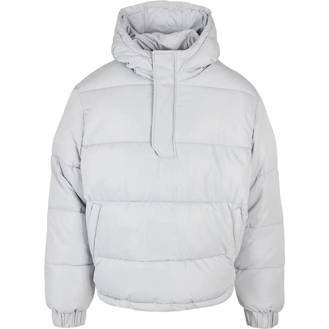 Urban Classics - Hooded Cropped Pullover Jas - M - Grijs