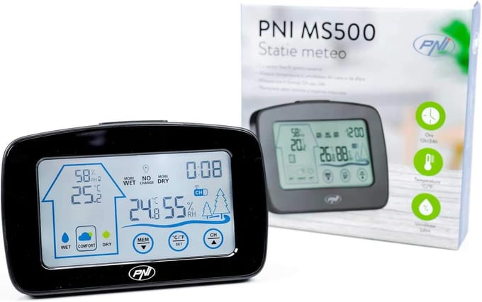 Draadloos Weerstation met Buitensensor - Binnen & Buiten Temperatuur & Vochtigheid