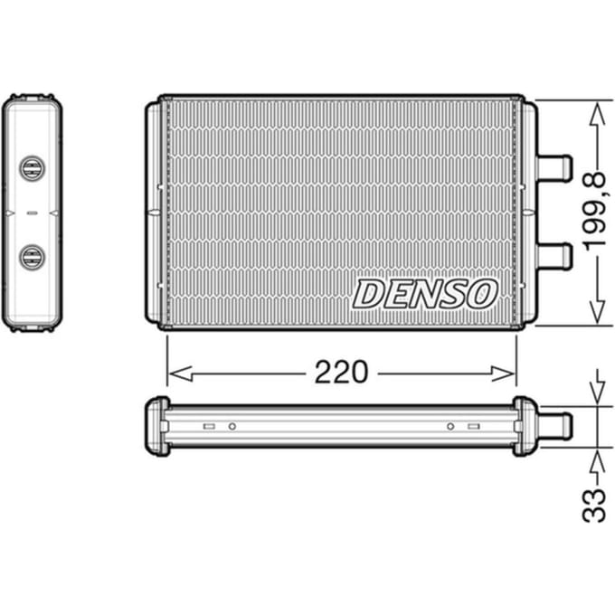 Warmtewisselaar, interieur verwarming DENSO DRR12016