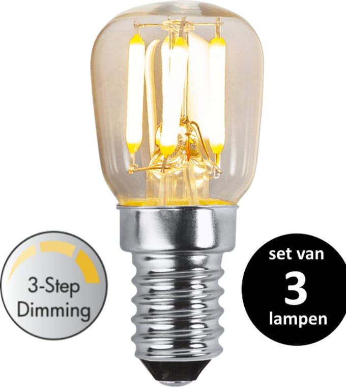 3 standen led lamp - E14 - 2.5W- set van 3