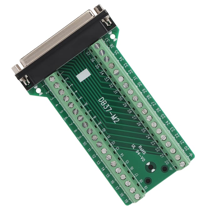 DB37 Connecteur Breakout Bornier Droit PCB Isolé Anti-Interférence AC300VDB37?M2