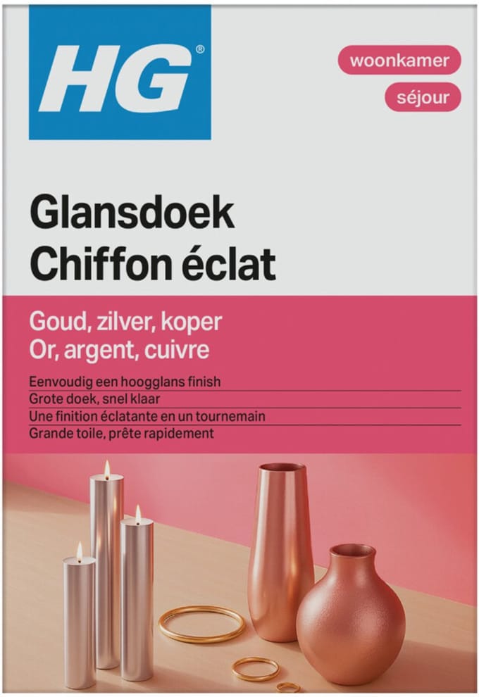 HG - Zilver Glansdoek - 6 x 1 stuk - Voordeelverpakking