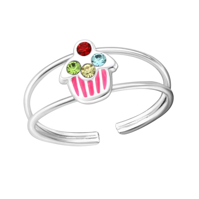 Verstelbare kinderring-cupcake
