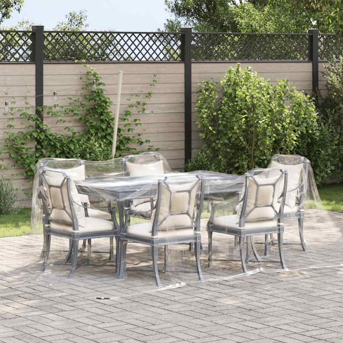 vidaXL - Doorzichtig - afdekzeil - met - ogen - 3x3 - m - PVC