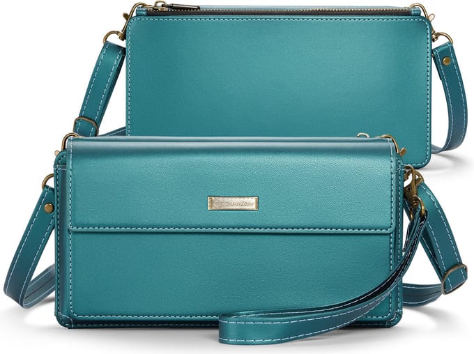 CaseMe Multifunctionele Mode Crossbody Smartphone Tas met Anti-RFID Kaarthouders _ Groen