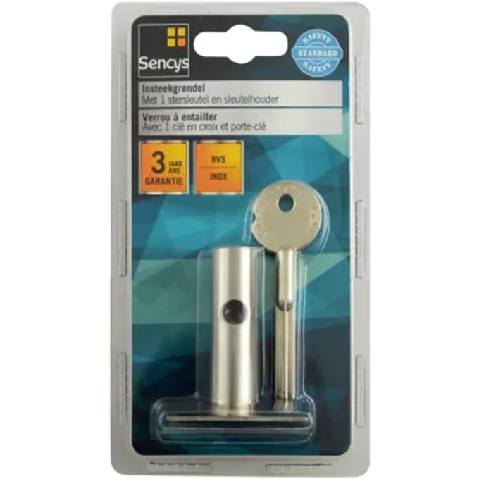 Sencys Insteekgrendel 55 As 33 - Rvs - 55 Mm