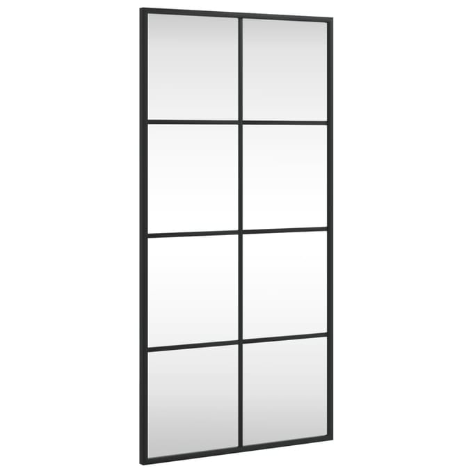 vidaXL - Wandspiegel - rechthoekig - 40x80 - cm - ijzer - zwart