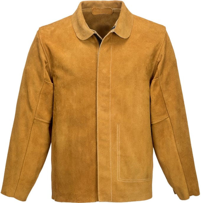 Portwest Lederen lasjack SW34 - Bruin - M