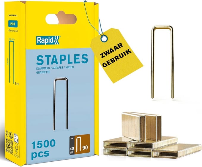 Nieten voor Tacker - Smalrugnieten Hout - Verstevigen Hout - Hars Coating - 40 mm - Metaal