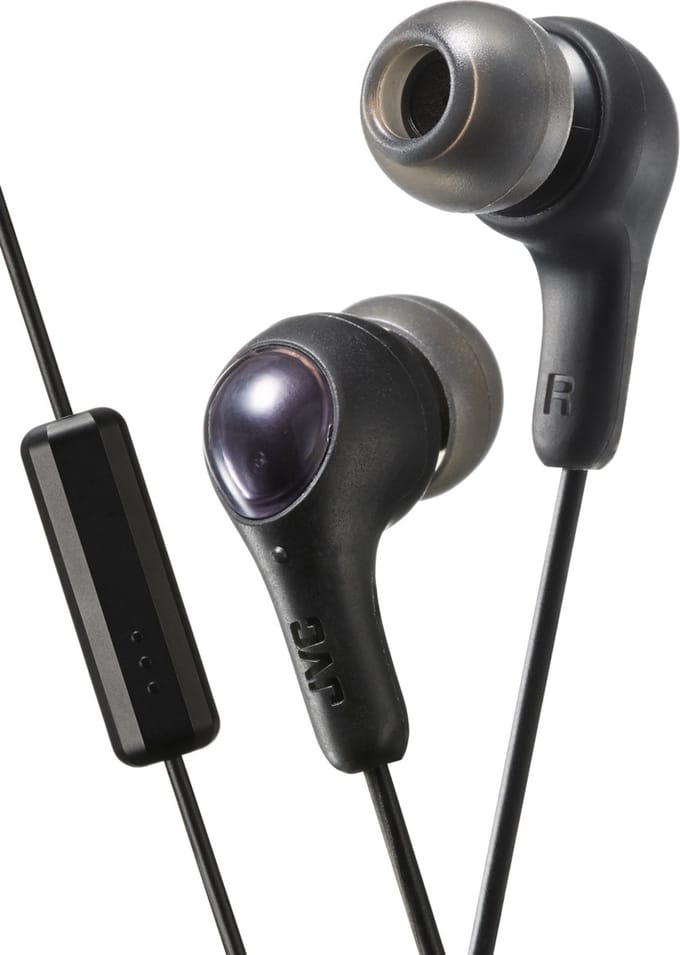 JVC HA FX7-M "Gumy Plus" oordopjes met afstandsbediening en microfoon - Zwart