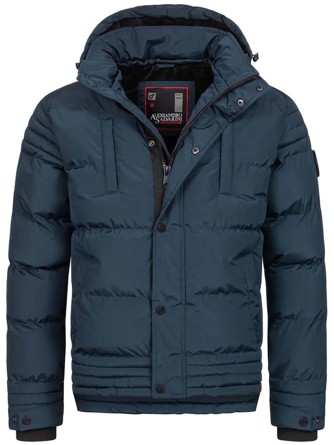 Alessandro Salvarini heren winterjas AS-281 met teddyvoering en afneembare capuchon