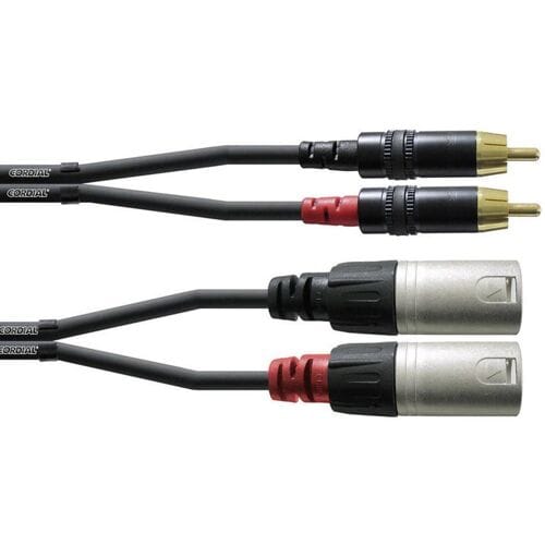 Cordial Audiokabel XLR m-Cinch 1,5 m Rean stekker CFU 1,5 MC - Audio kabel