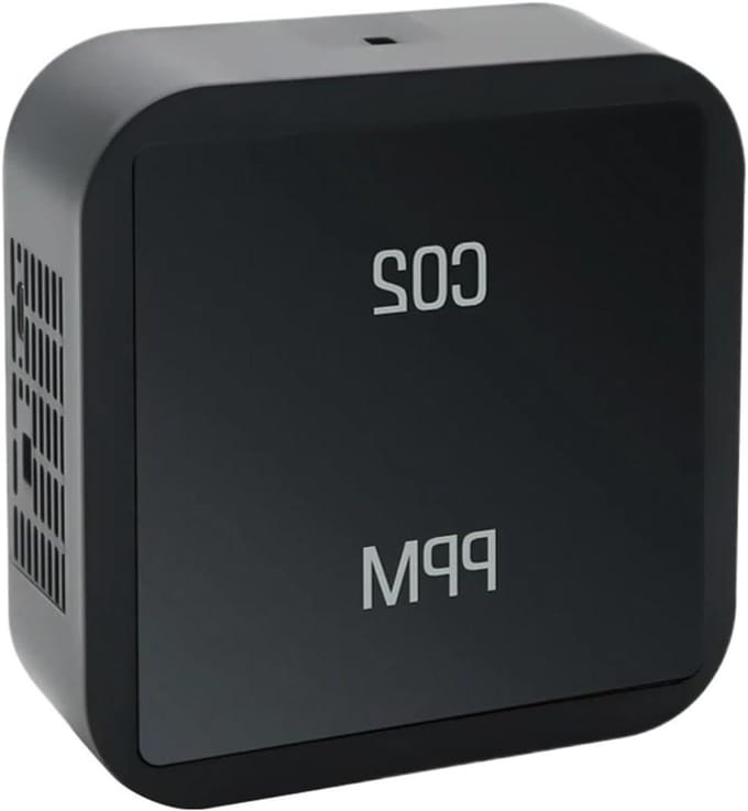 CO2 Monitor - Luchtkwaliteit Sensor - Binnenlucht Meten - Realtime CO2 Temperatuur - 10x10x10 mm - Wit