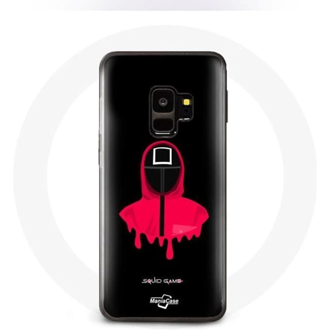 Coque - Squid Game - Samsung Galaxy S9 - Souple - Noir - Masque carré