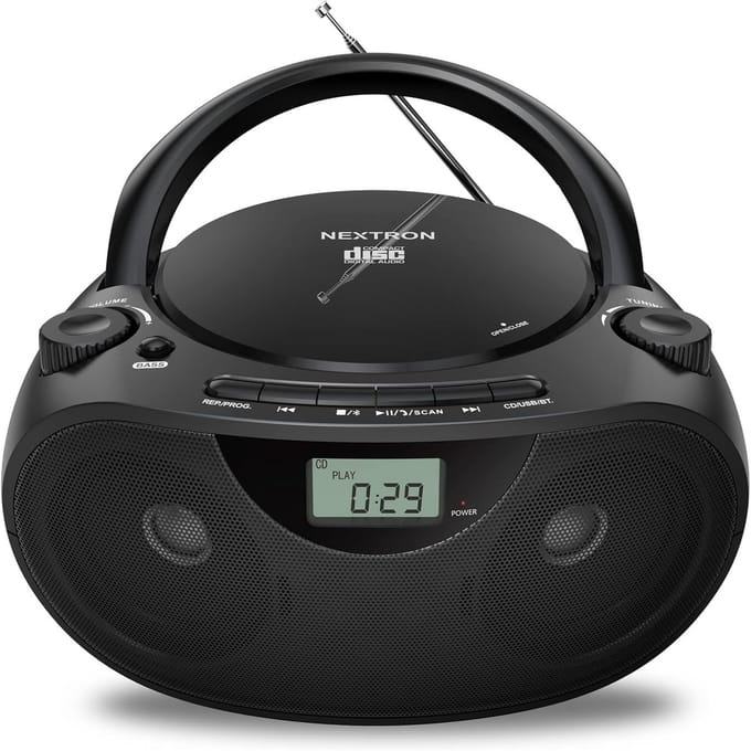Draagbare Boombox met Bluetooth, CD-speler, FM/AM Radio en USB - Stereo Geluid
