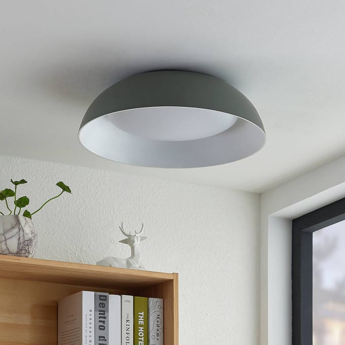 Lindby Juliven LED plafondlamp, grijs