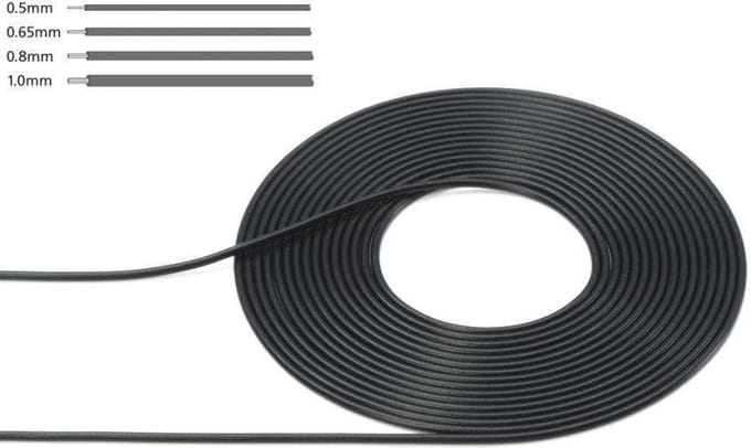 Tamiya Modelbouwdecoratie - 12676 Cable - Dia 0,65 mm / 2m Long Kabel(s)