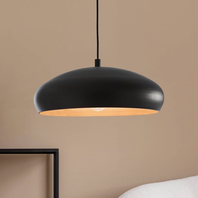 EGLO Mogano 1 Hanglamp - E27 - Ø 40 cm - Zwart/Koper