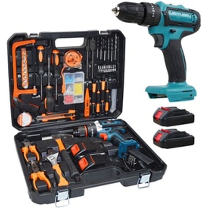 Oplaadbare 21V accuboormachine met accessoires