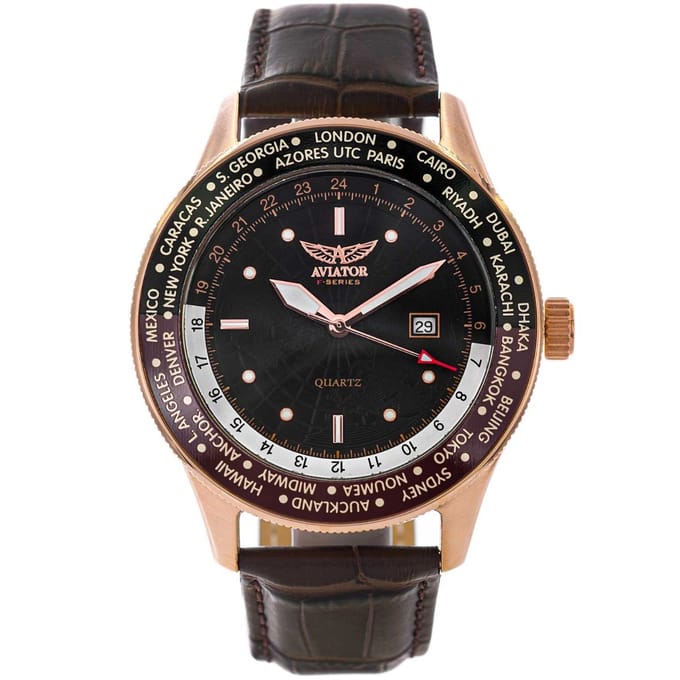 Aviator - Heren Horloge F-Series Pilot AVAW9494 - Bruin