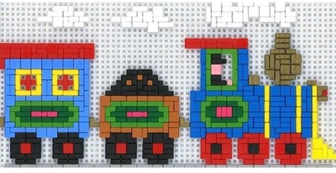 Stickit Kleurrijke trein, ca. 800 steentjes