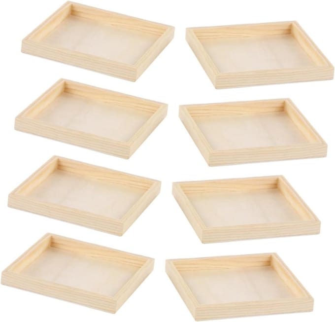 Puzzel Sorteerbakken - Puzzel Lades - Creatieve Activiteiten - Professionele Vlakheid - 8 Stuks - Lichtgeel