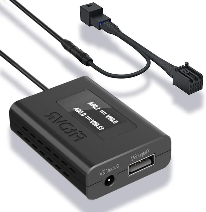 Dashcam Stroomadapter - 10-Pin Connector - Auto Camera Voeden - LED Display - 18.7 cm - Zwart