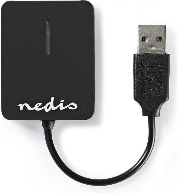 Nedis CRDRU2300BK - card reader - USB 2.0