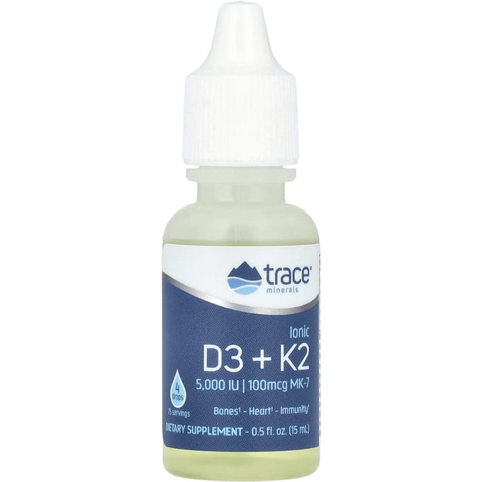 Oligoéléments, D3 + K2 ioniques, 0,5 fl oz (15 ml)