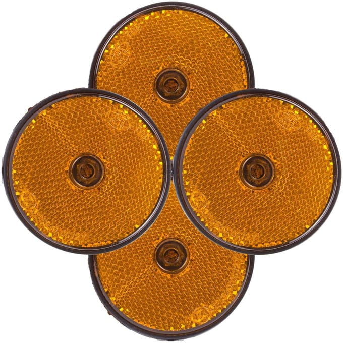 Benson Reflector - 4x - oranje - schroefbevestiging - 60 mm - rond