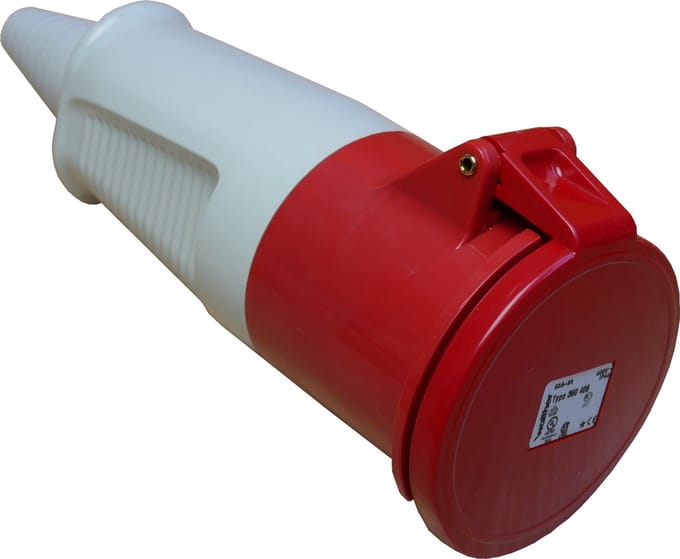 Walther 360406 CEE contrastekker 4/63A - 63A - 4P - 400V - 6h - IP44