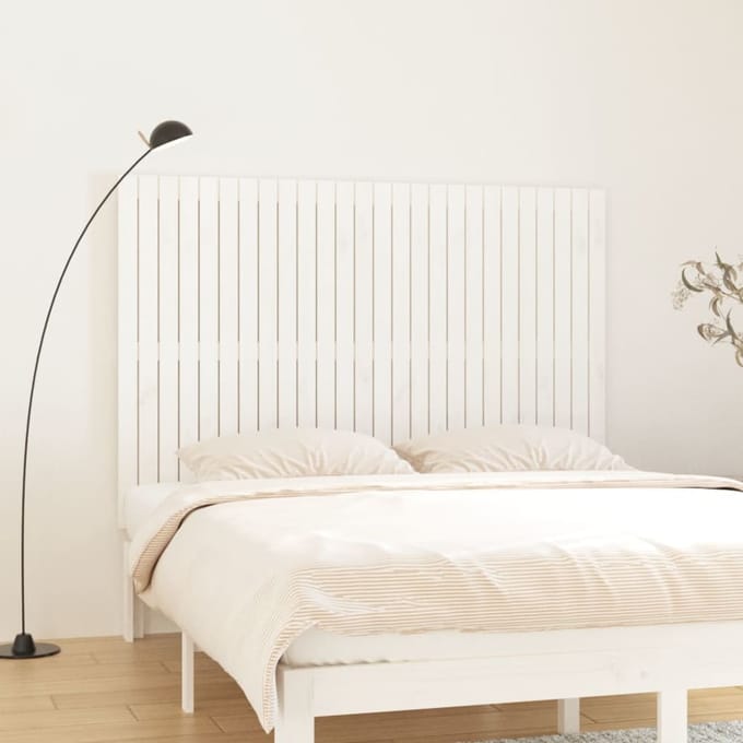 vidaXL - Wandhoofdbord - 166x3x110 - cm - massief - grenenhout - wit