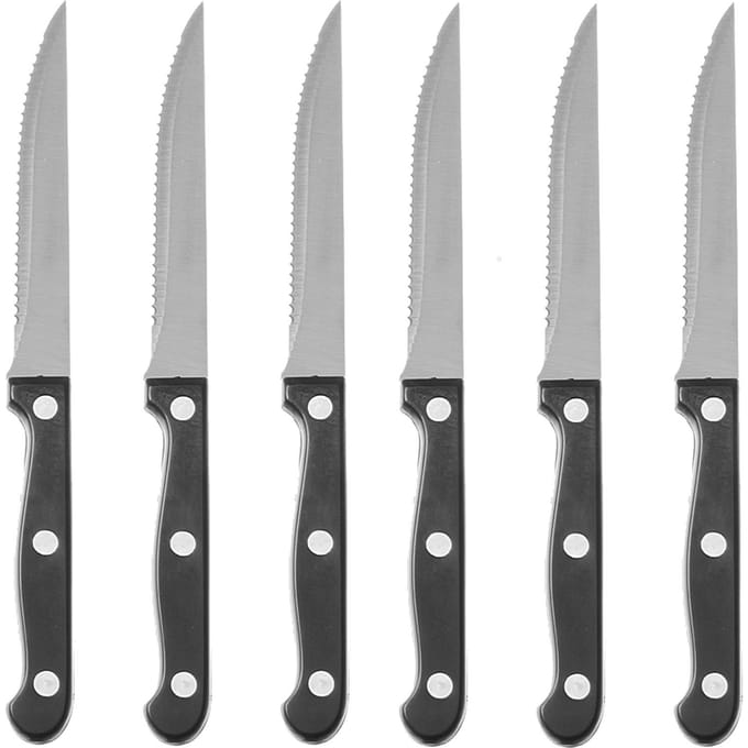 HENDI Steakmessen – Profi Line – Roestvast staal – ABS greep – 215 mm – Set van 6