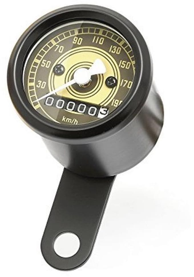 Mini Snelheidsmeter 48 mm Vintage Stijl voor Custom Bikes