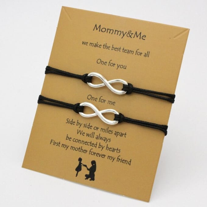 Moeder en dochter armband - Moederdag - Hartjes - Moederdag armband - Moederdag cadeautje- infinity
