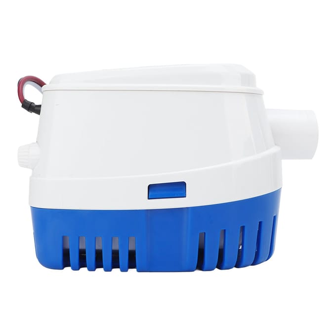 Automatische Dompelboot Lenswaterpomp 12V Kunststof Bootaccessoires met Vlottenschakelaar 1200GPH white