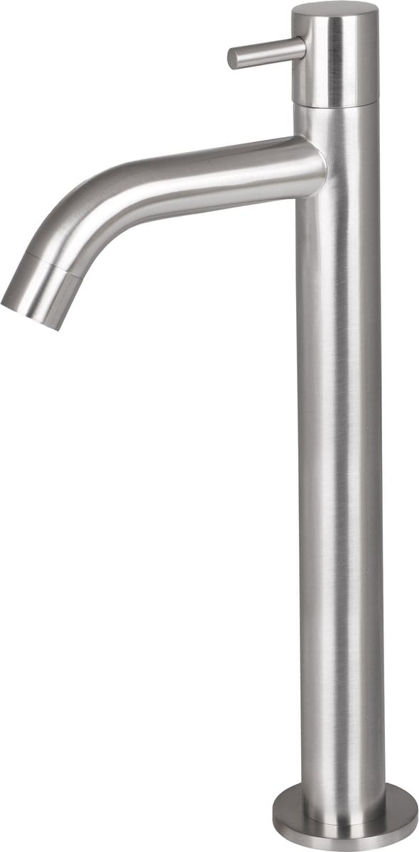 Differnz Wastafelkraan - Koudwaterkraan - Hoog - 28.5 x 11.5 cm - Mat Chroom