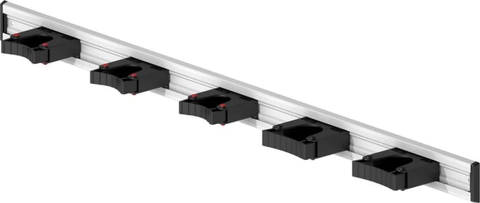 Toolflex - Aluminium Gereedschapsrail met 5 Houders - 90cm