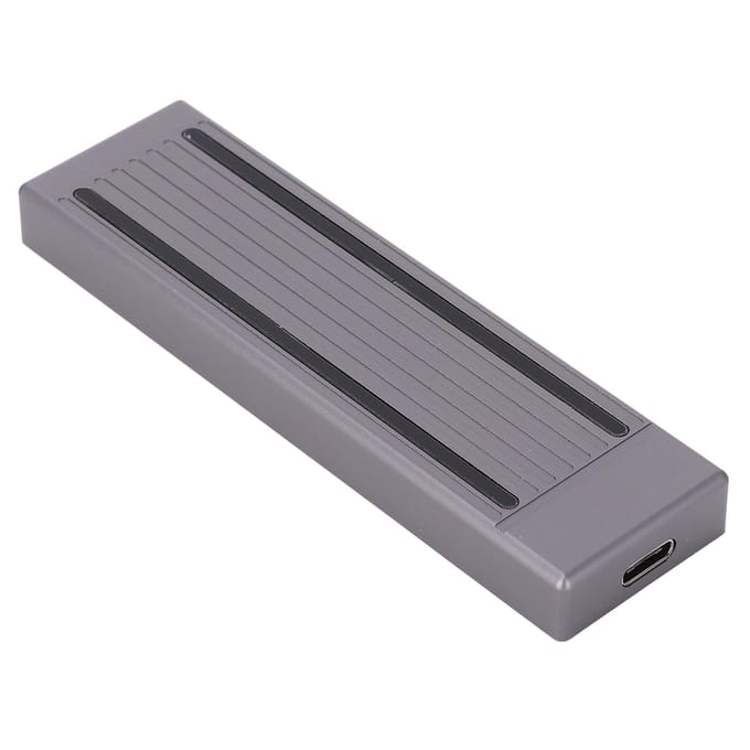 M.2 Nvme PCIE SSD Behuizing Case Adapter Aluminiumlegering USB3.1 GEN2 10Gbps RGB Licht SSD Extern gray