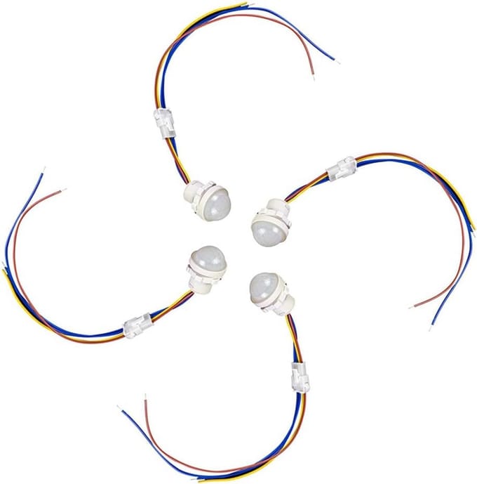 2x Mini PIR Infrarood Bewegingssensor Schakelaar 110V/220V voor Automatische Lichtschakeling