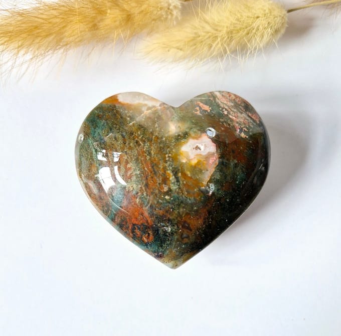 Druzy Rode Mosagaat Hart 6-8cm – #44 (perfect voor Valentijn)