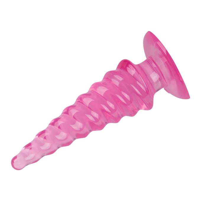 anale plug met spiraalstructuur, 11 cm
