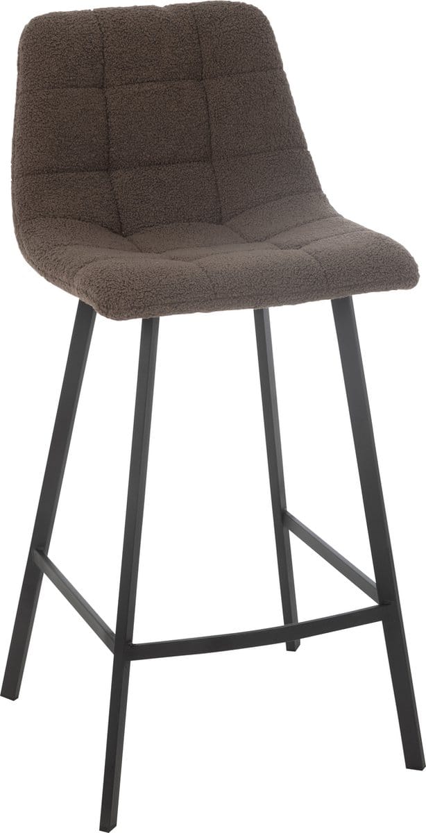 J-Line barstoel Kent - metaal/polyester - bruin