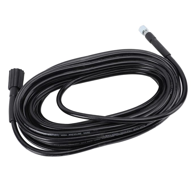Hogedrukreinigerslang Multifunctioneel Rubber Flexibel Lange Levensduur Universele Pasvorm voor Auto's RV's 15m / 49.21ft black