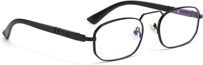 Bril met Blauwlichtfilter - Computerbril Gaming - Ogen Beschermen - Vierkant Metalen Frame - Uniseks Volwassene - Niet gespecificeerd