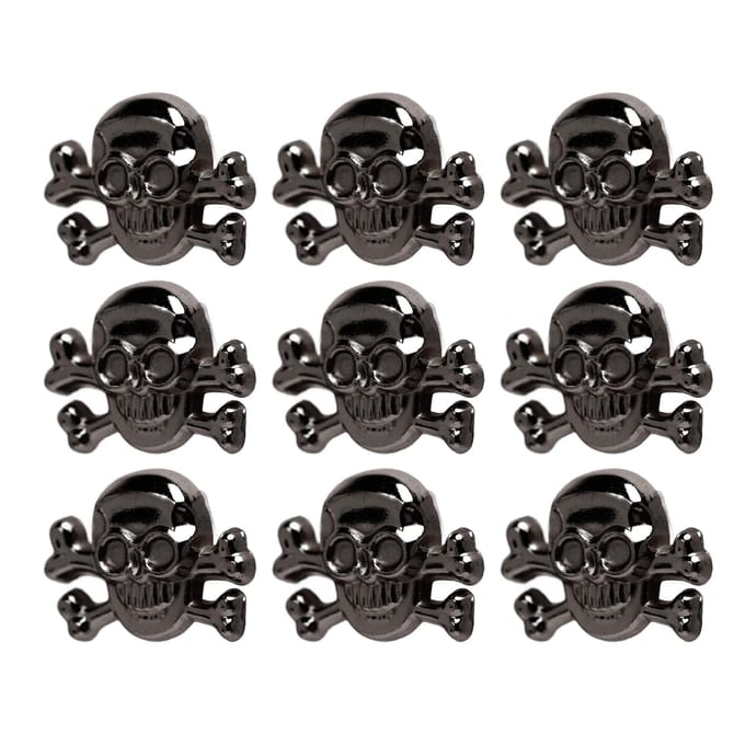 50 Sets Doodskop Klinknagels Gotische Stijl Mooie Modieuze DIY Klinknagel Accessoires voor het Maken van Schoenen black